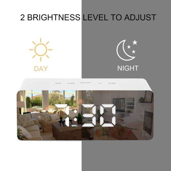  Multi-Function LED Mirror Alarm Clock