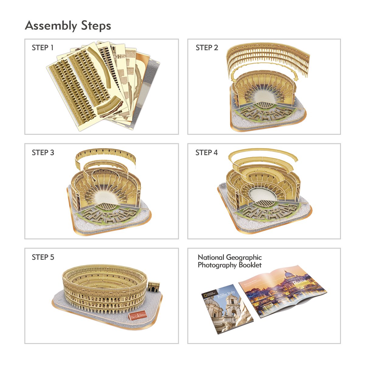 National Geographic Colosseum 3D Model Puzzle