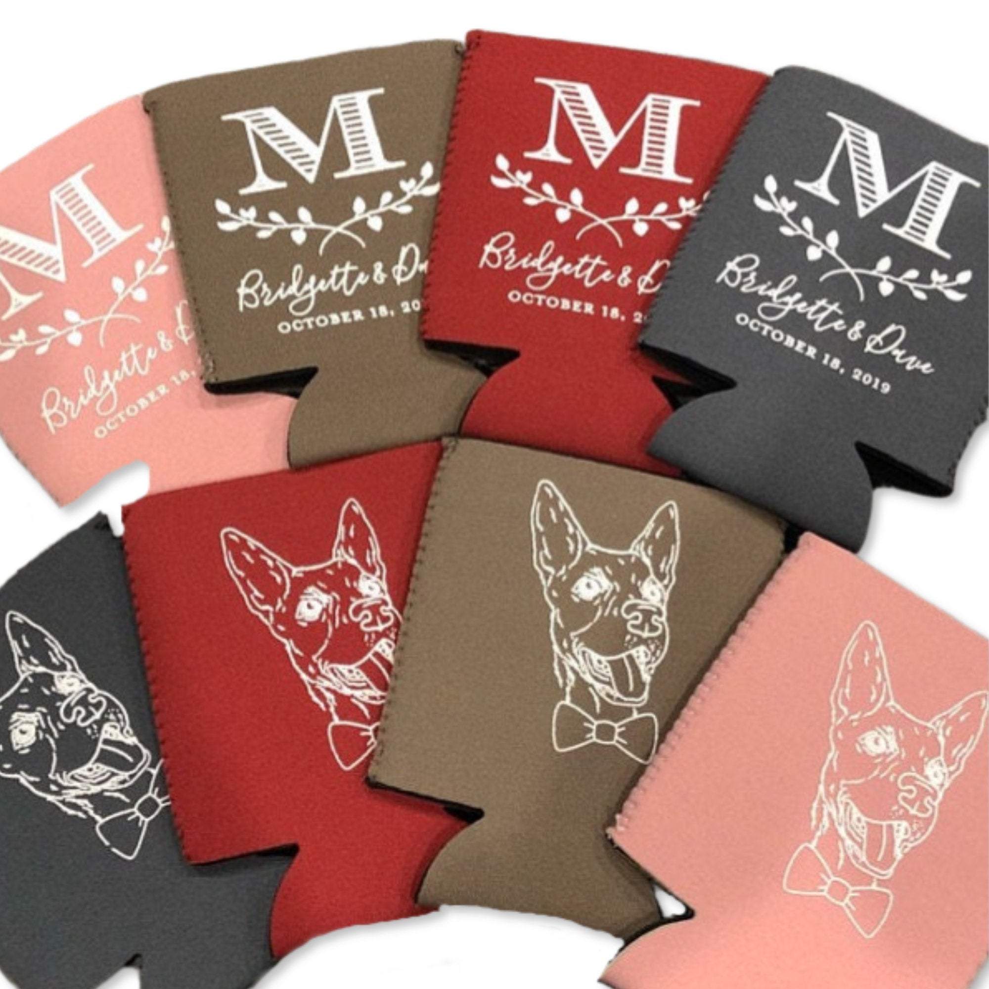  Neoprene Custom Pet Portrait Can Coolers