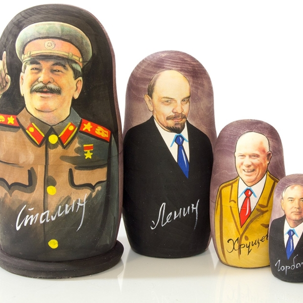 Nesting Dolls  with Russian Leaders