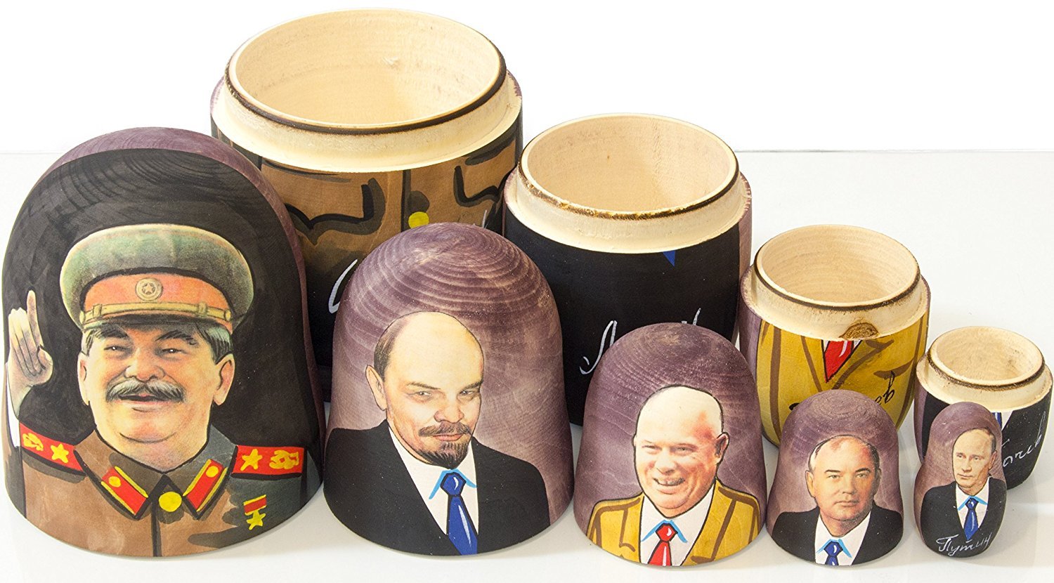 Nesting Dolls  with Russian Leaders