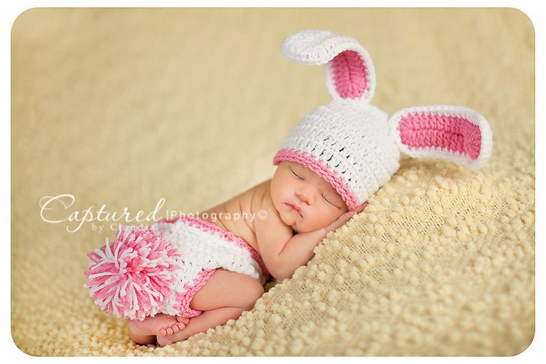 Newborn Baby Easter Set Bunny Outfit 