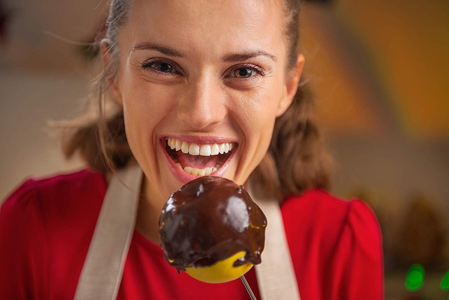 Nostalgia Caramel Apple Party with Heated Fondue Pot