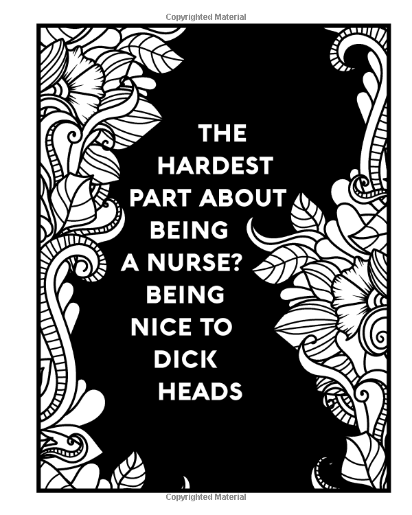 Nurse Coloring Book: Sweary Midnight Edition