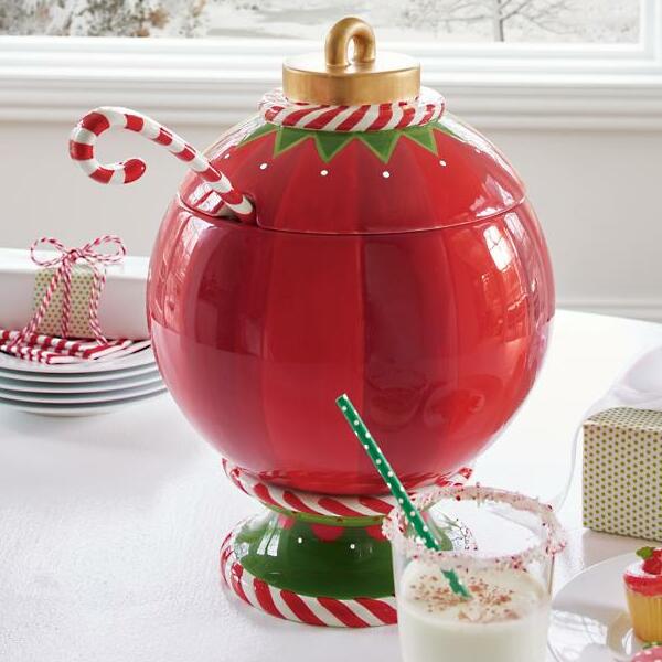 Ornament Serving Bowl with Ladle