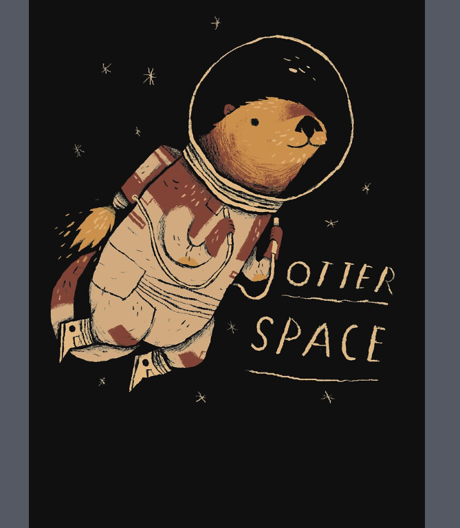 Otter Space Slim Fit T-Shirt