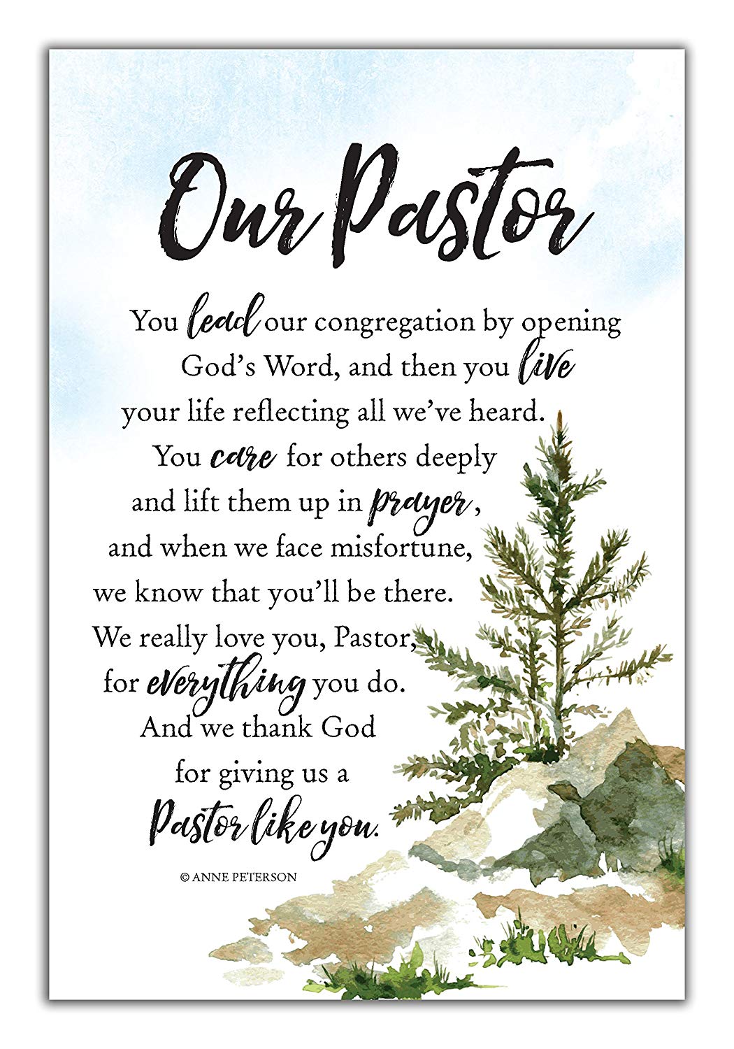 Our Pastor Wood Plaque with Easel