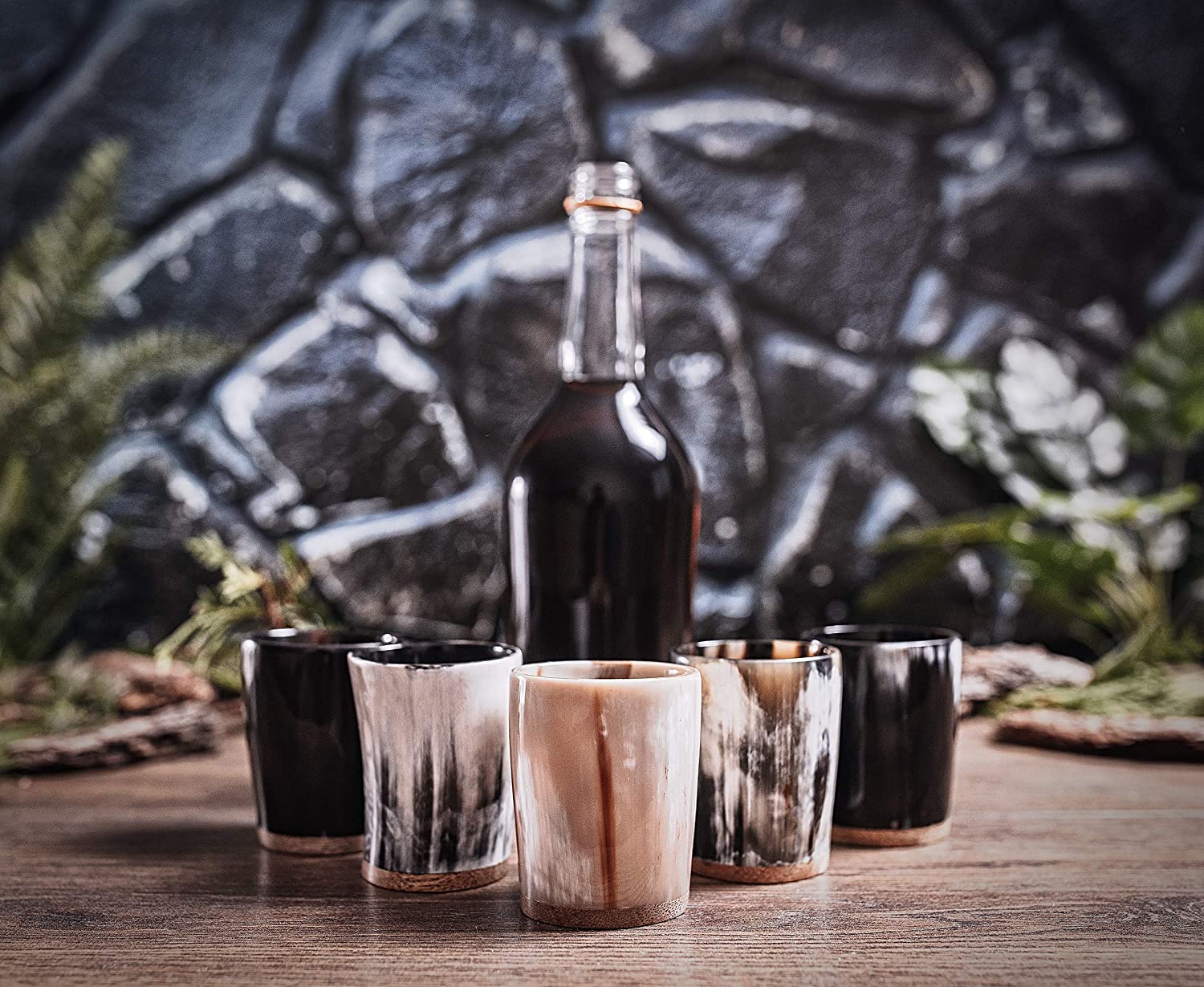 Ox-Horn Shot Glasses Set