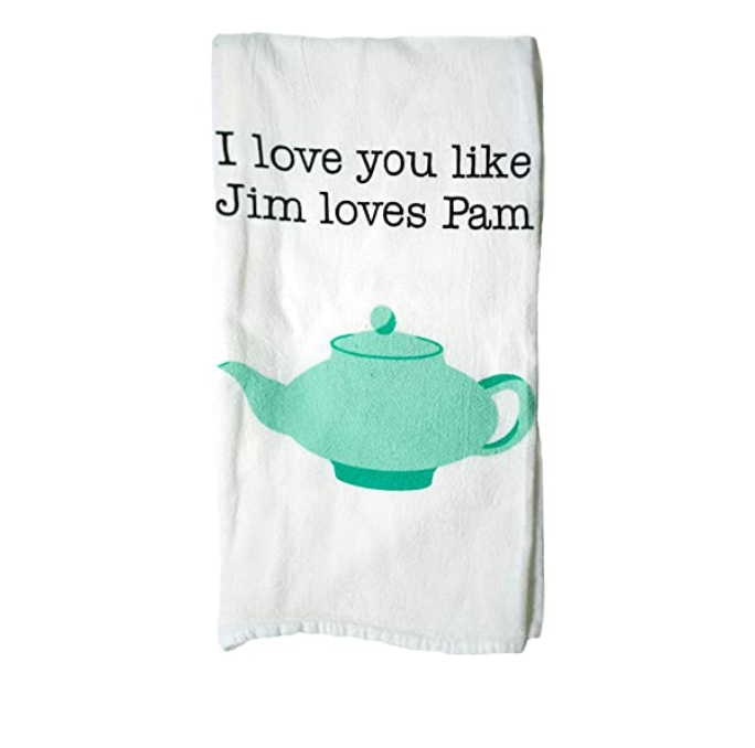 Pam and Jim Teapot Tea Towel