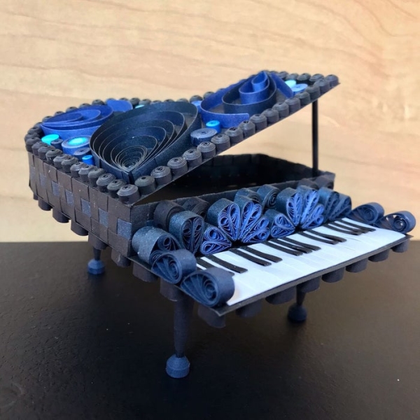 Paper Quilled Grand Piano