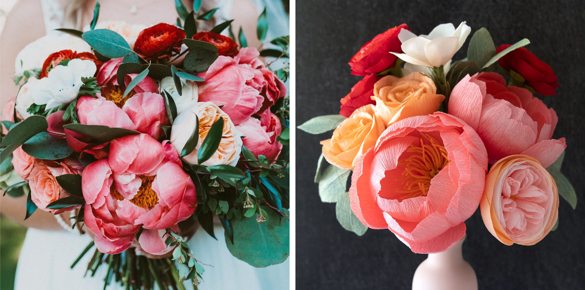 Paper Wedding Bouquet Replica