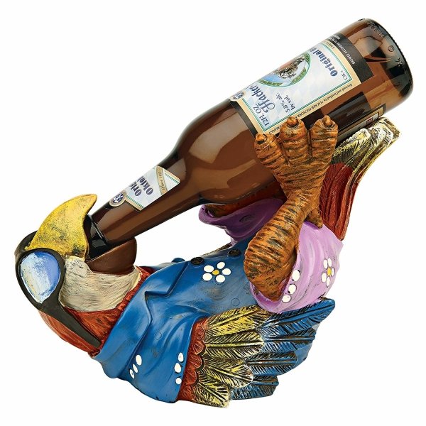 Parrot Bottle Holder Statue