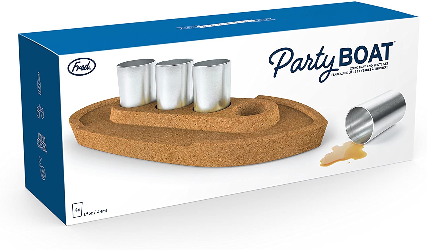 Party Boat Shot Glass Serving Set