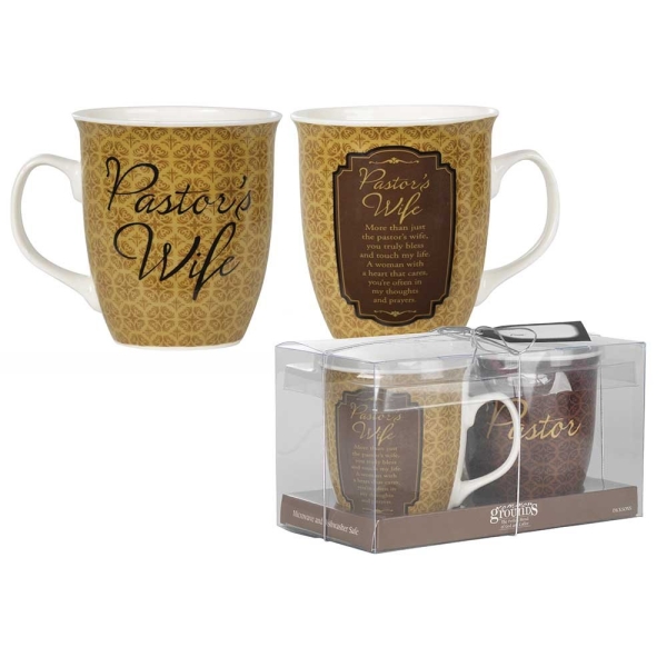 Pastor & Pastor's Wife Coffee Mugs Gift Set