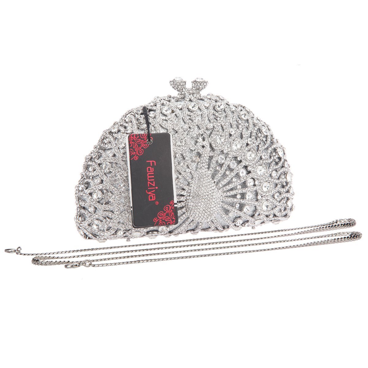 Peacock Crystal Clutch For Women