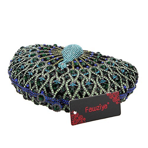 Peacock Crystal Clutch For Women
