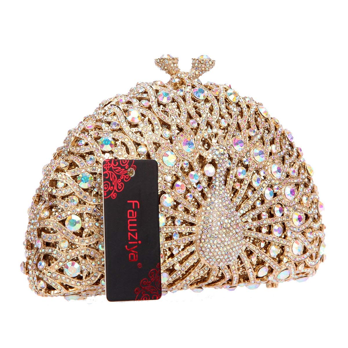 Peacock Crystal Clutch For Women
