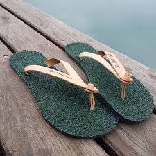 Pebble Covered Flip Flops