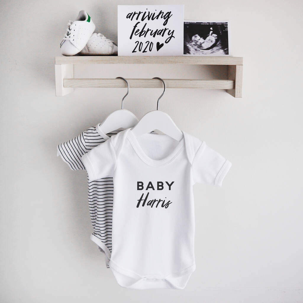 Personalised Baby Announcement Bodysuit