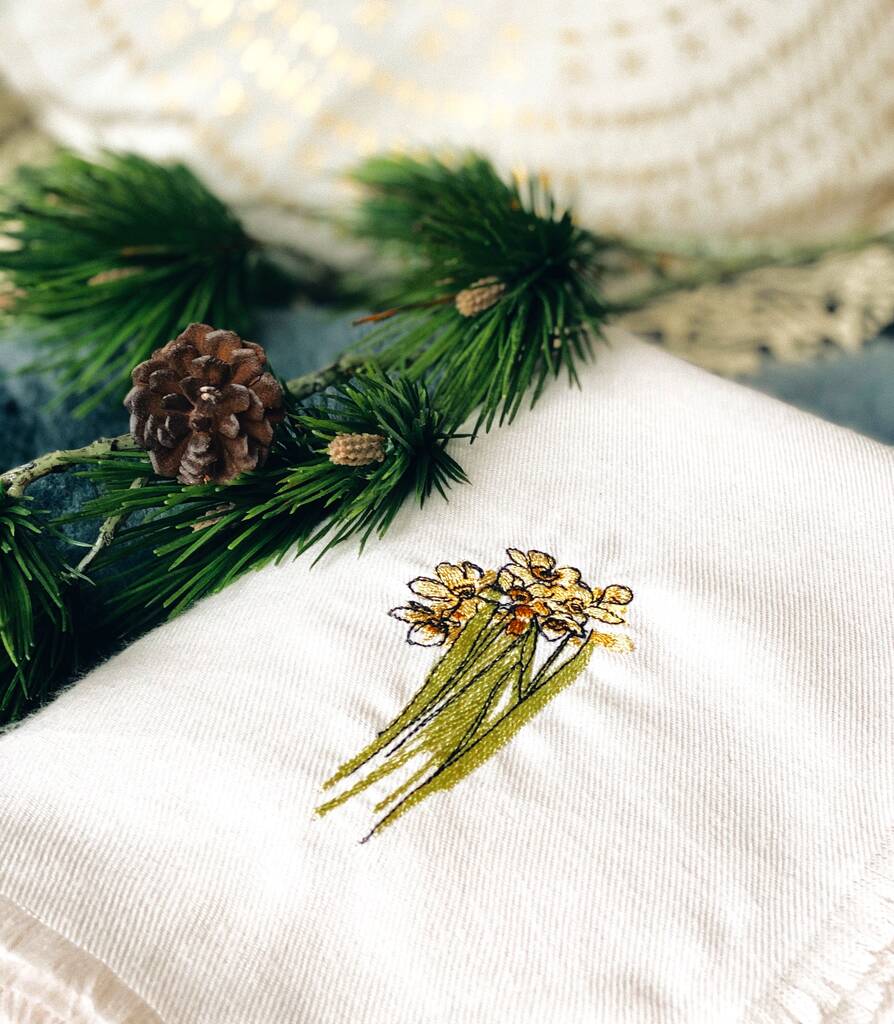 Personalised Birth Flower Scarf