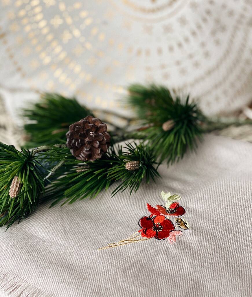 Personalised Birth Flower Scarf