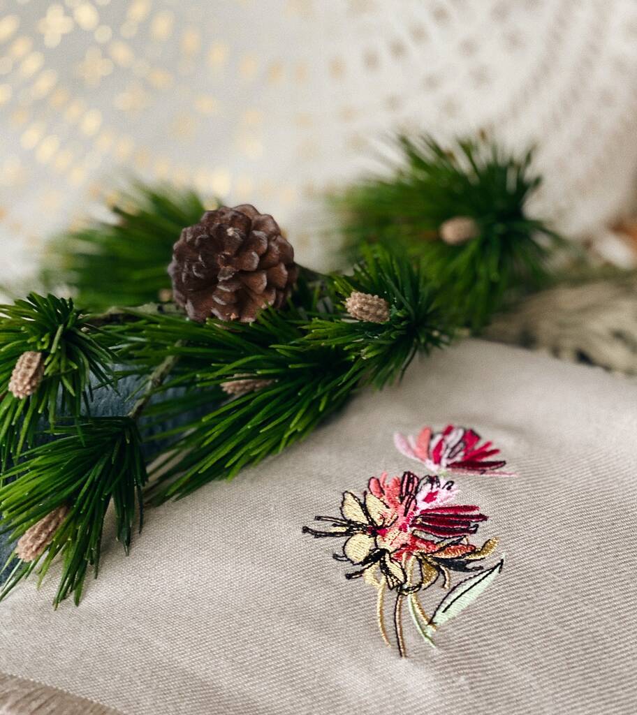 Personalised Birth Flower Scarf