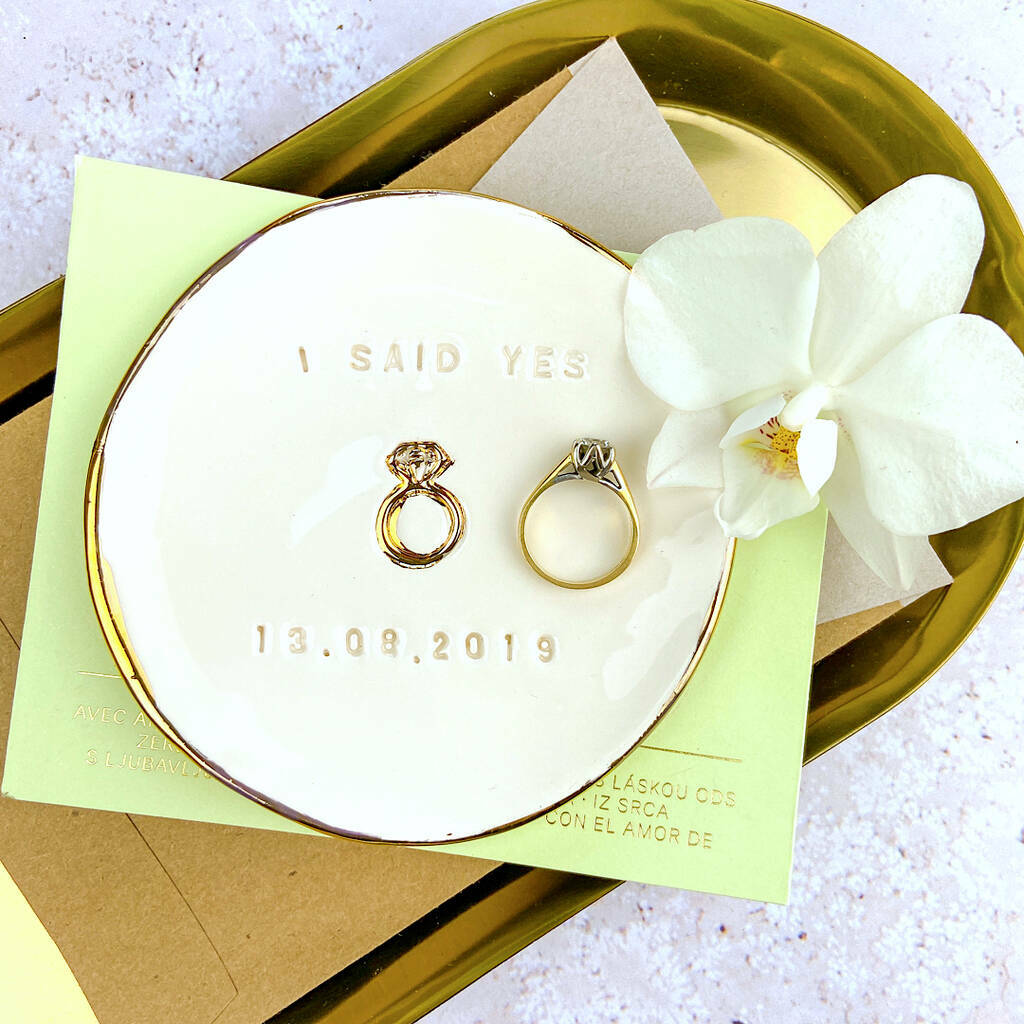 Personalised Engagement Ring Dish