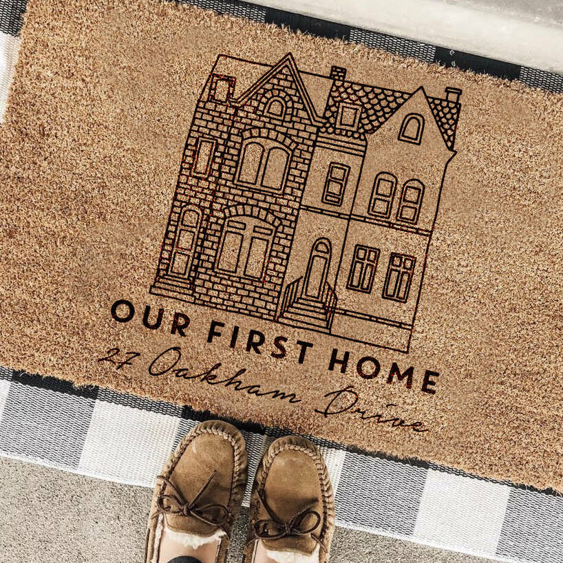 Personalised First House Door Mat