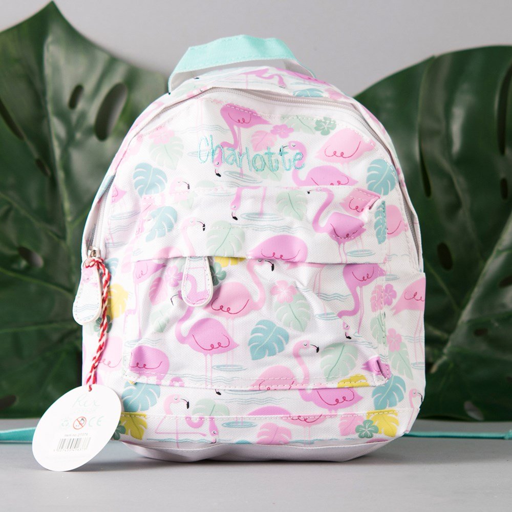 Personalised Flamingo Backpack 