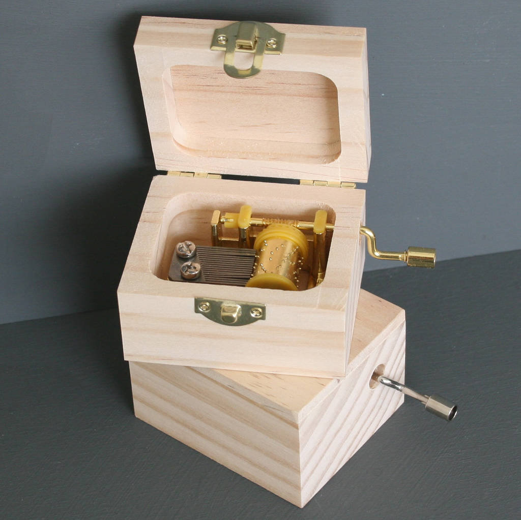 Personalised Hand Cranked Christmas Music Box