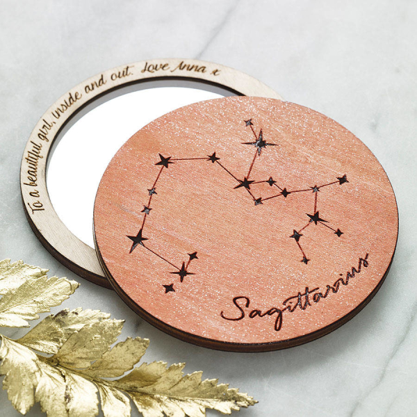 Personalised Horoscope Pocket Mirror