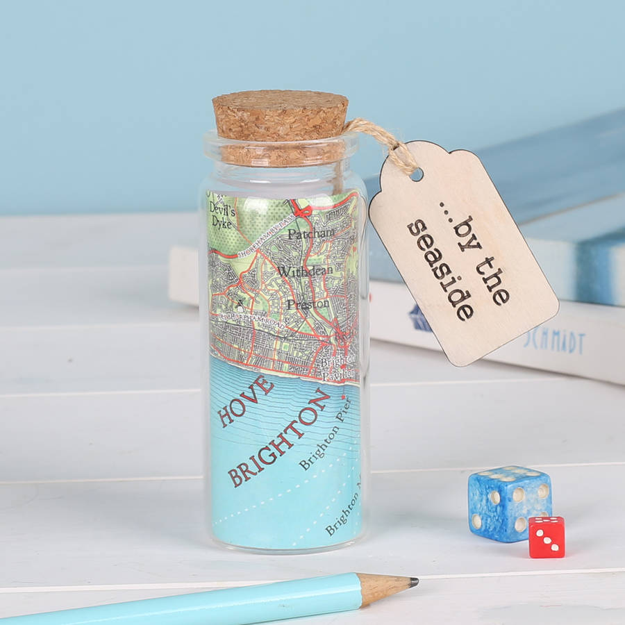  Personalised Map In A Bottle Keepsake Gift