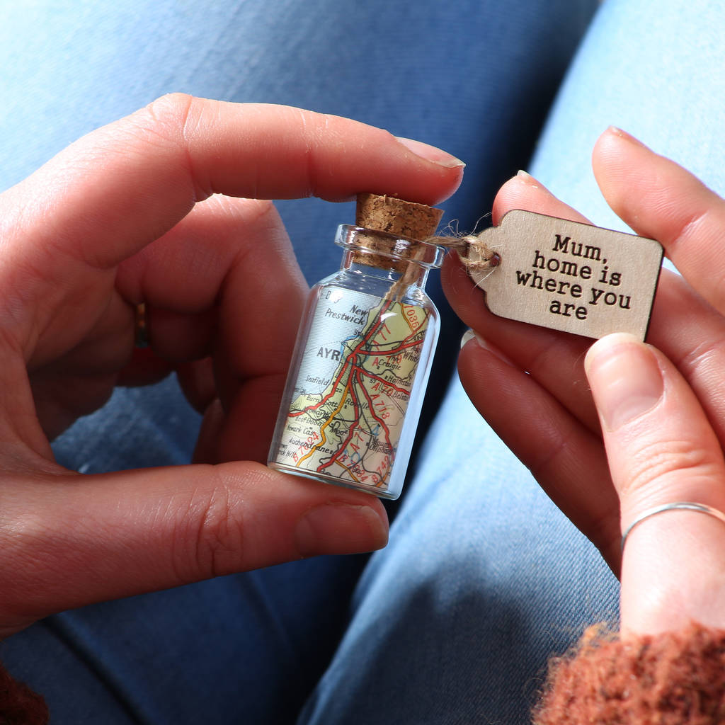  Personalised Map In A Bottle Keepsake Gift