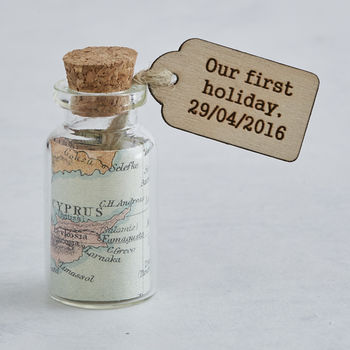  Personalised Map In A Bottle Keepsake Gift