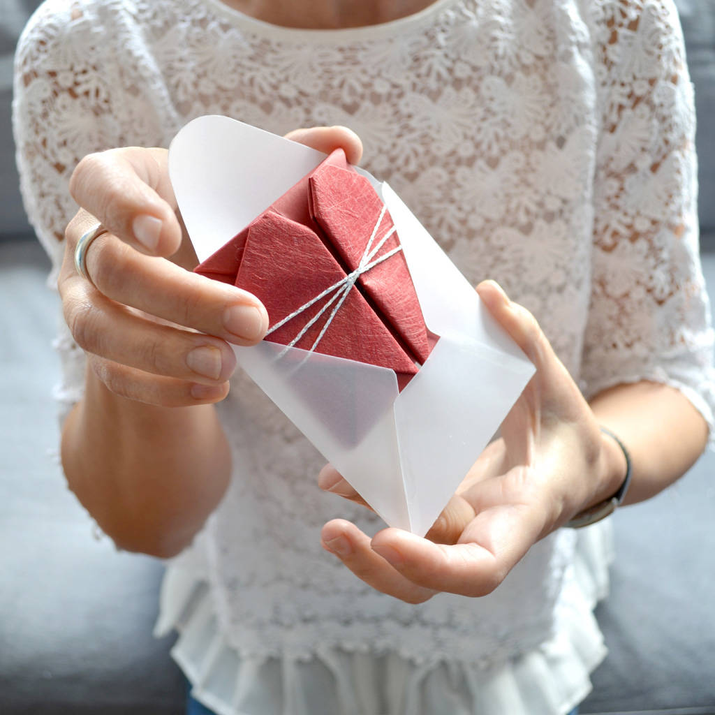 Personalised Origami Heart Photo Keepsake