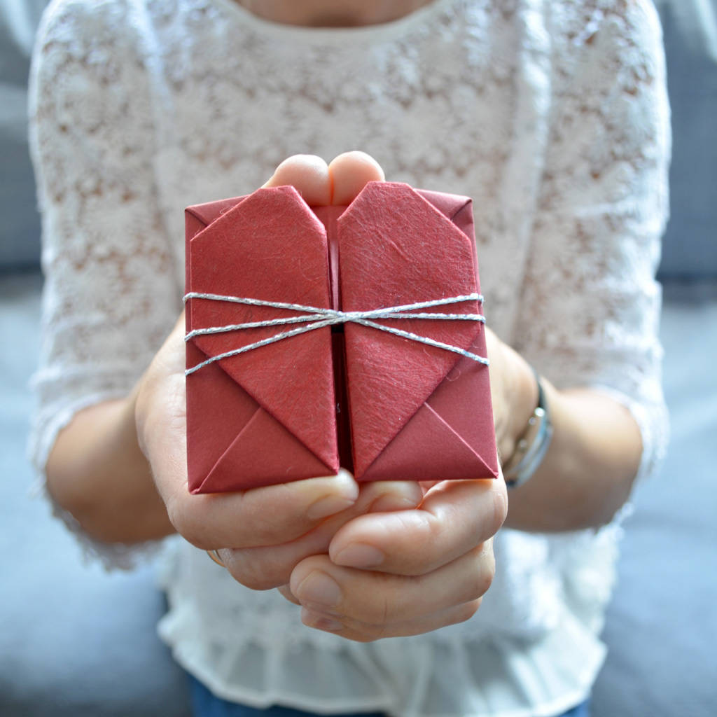 Personalised Origami Heart Photo Keepsake