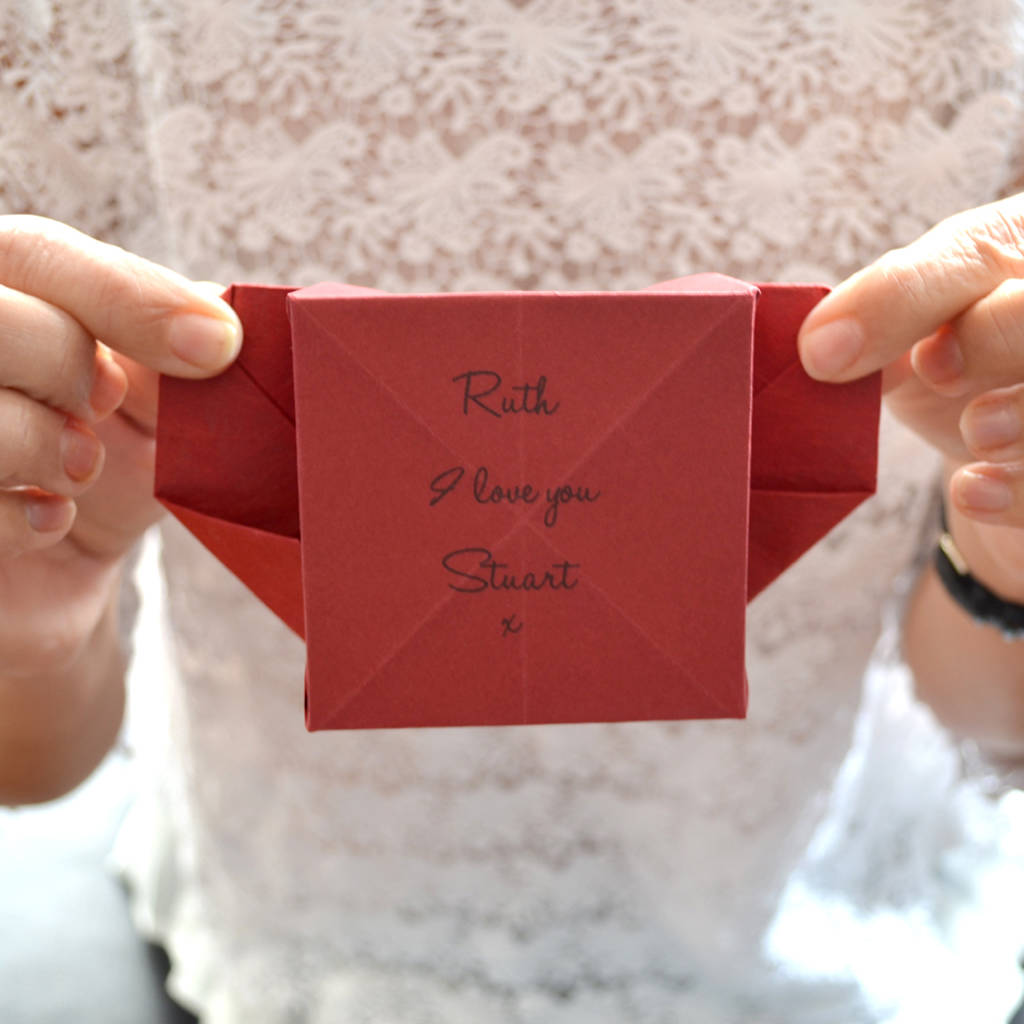 Personalised Origami Heart Photo Keepsake