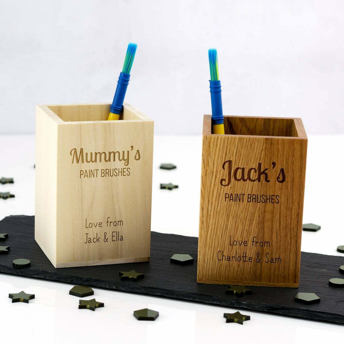 Personalised Paint Brush Pot 