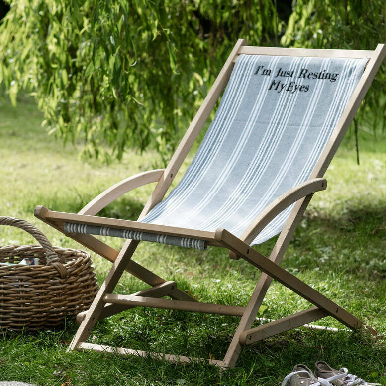 Personalised Striped Wooden Deckchair