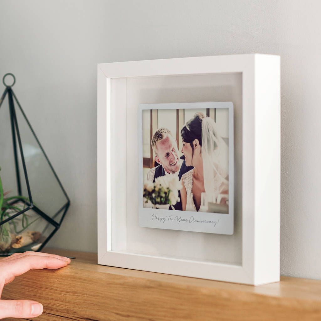 Personalised Ten Year Anniversary Aluminium Photo Print