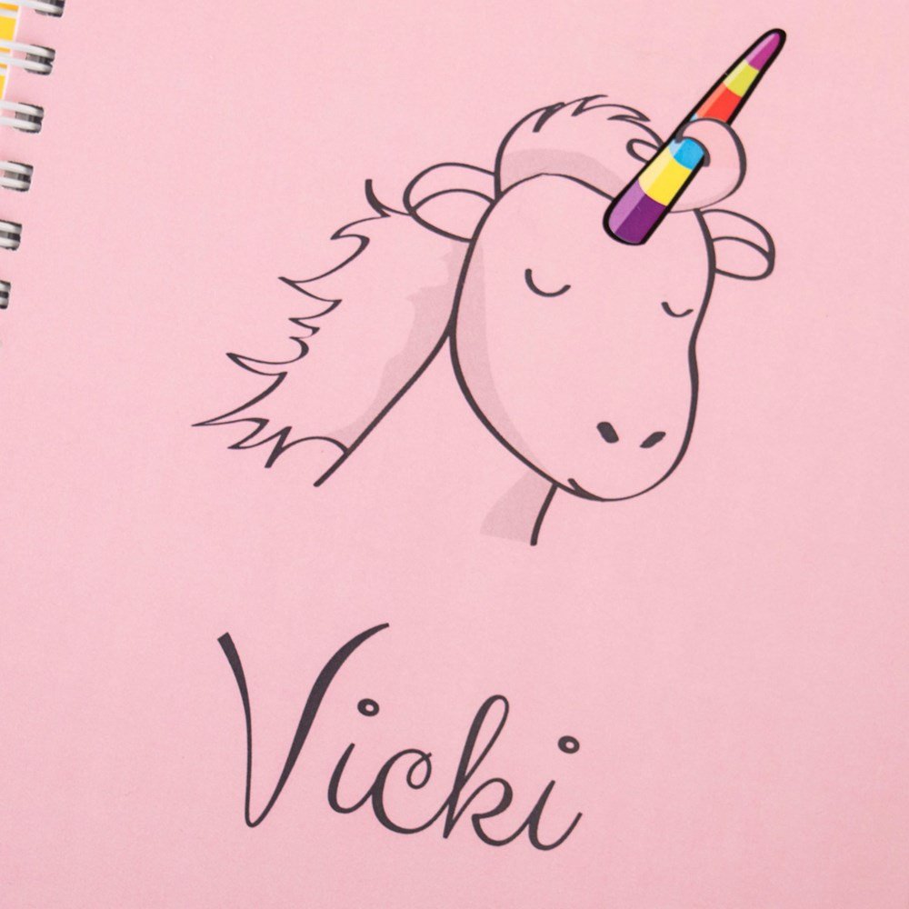 Personalised Unicorn Notebook 