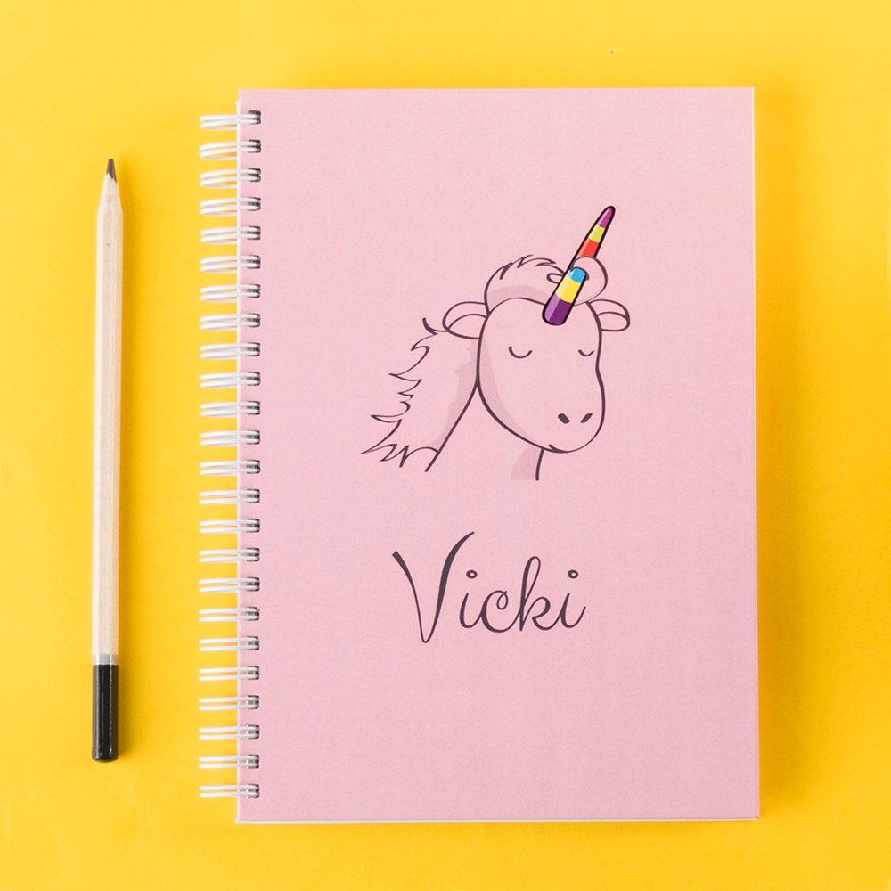 Personalised Unicorn Notebook 