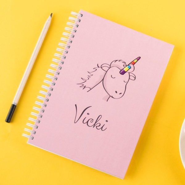 Personalised Unicorn Notebook 