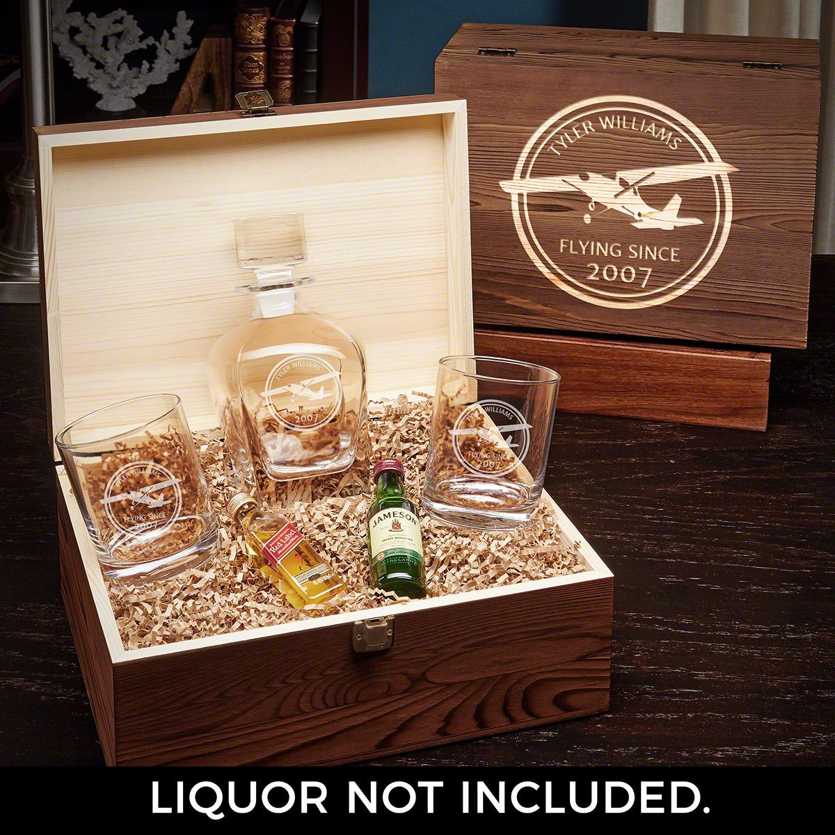 Personalized Aviator Whiskey Set