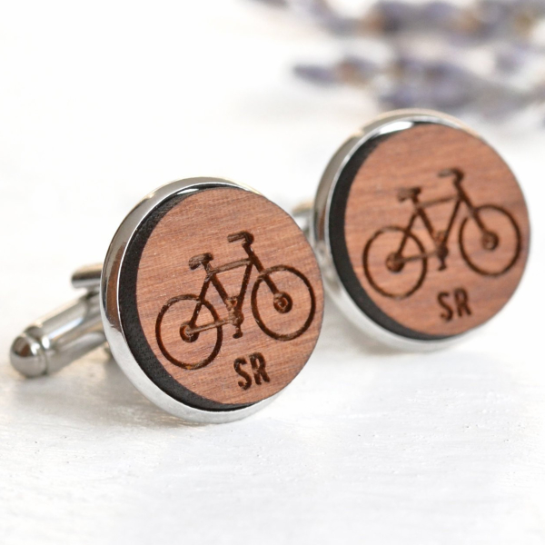 Personalized Bicycle Cufflinks