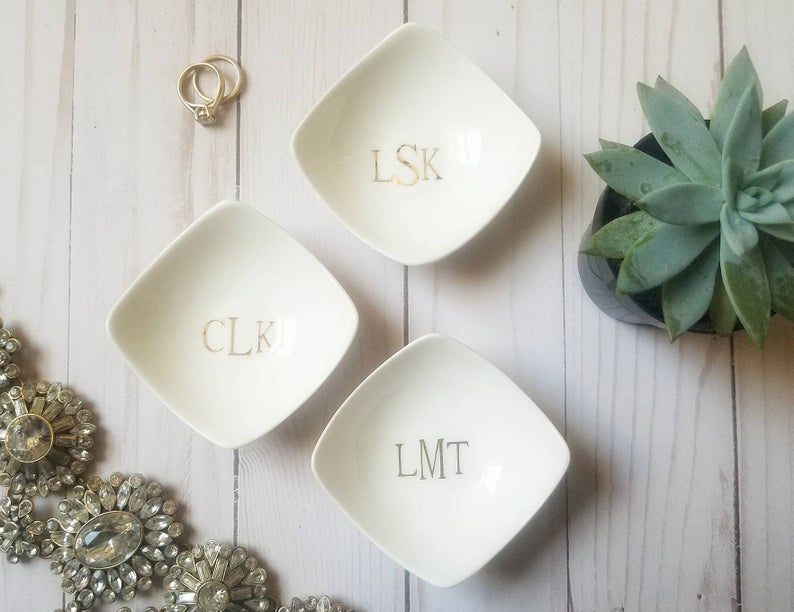 Personalized Bridesmaid Ring Dish