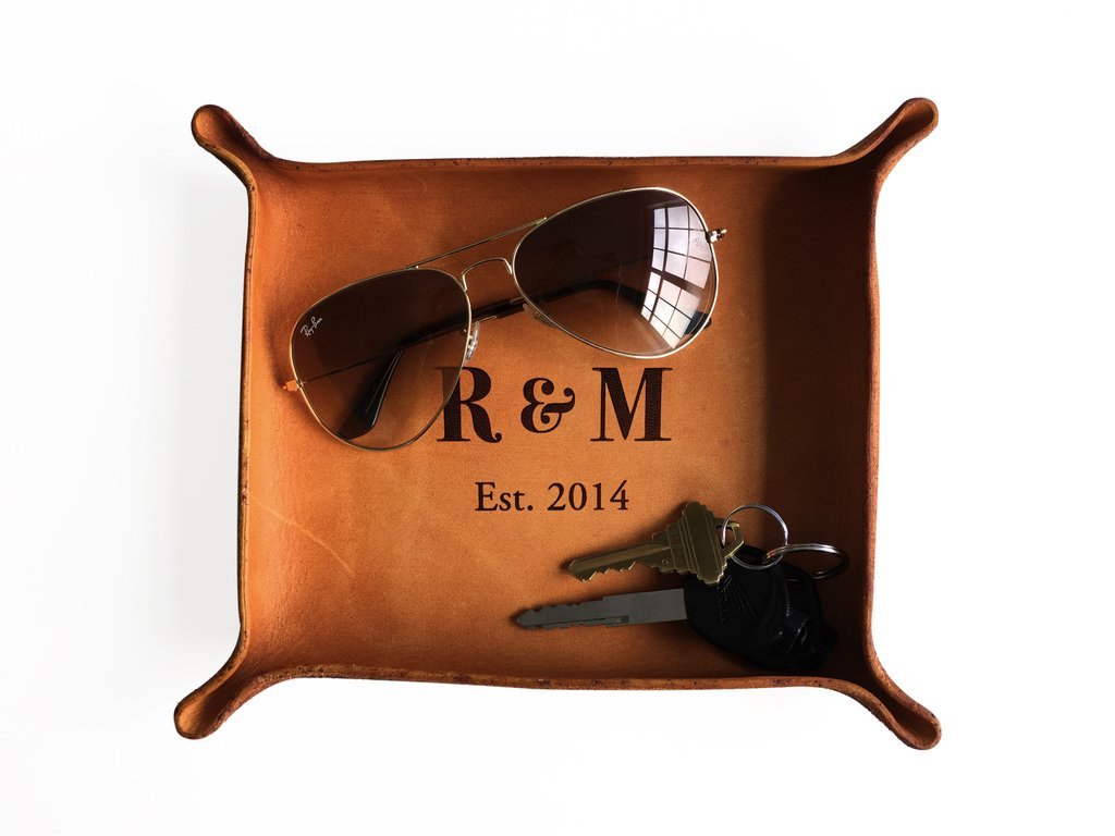 Personalized Leather Tray