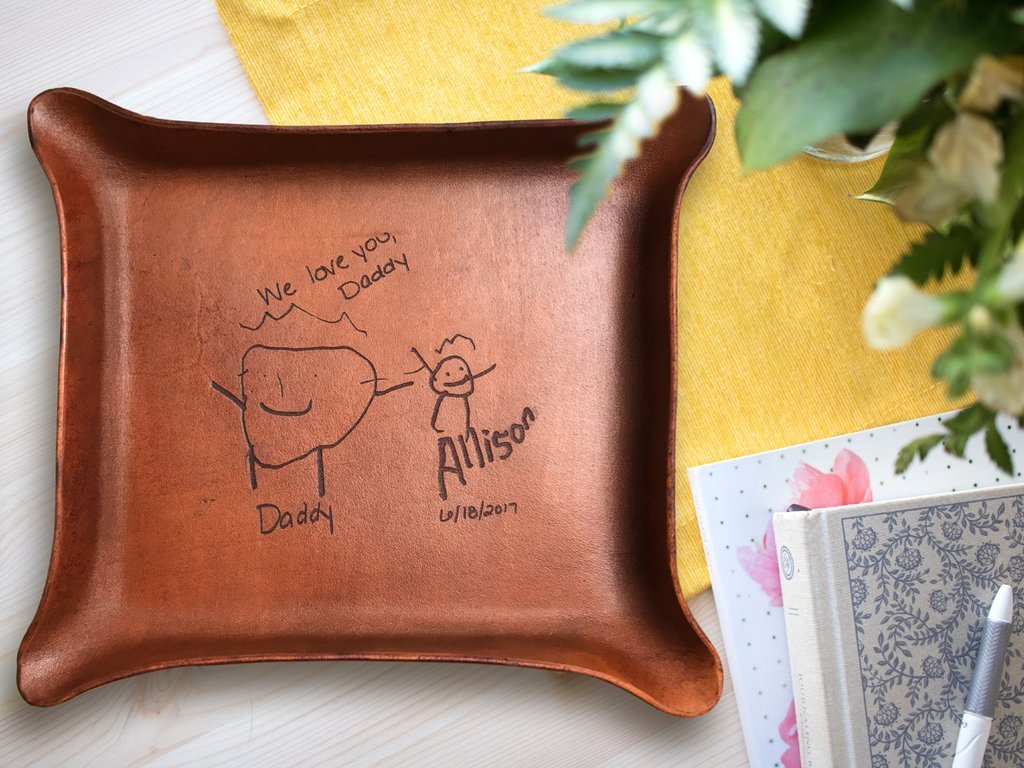 Personalized Leather Tray