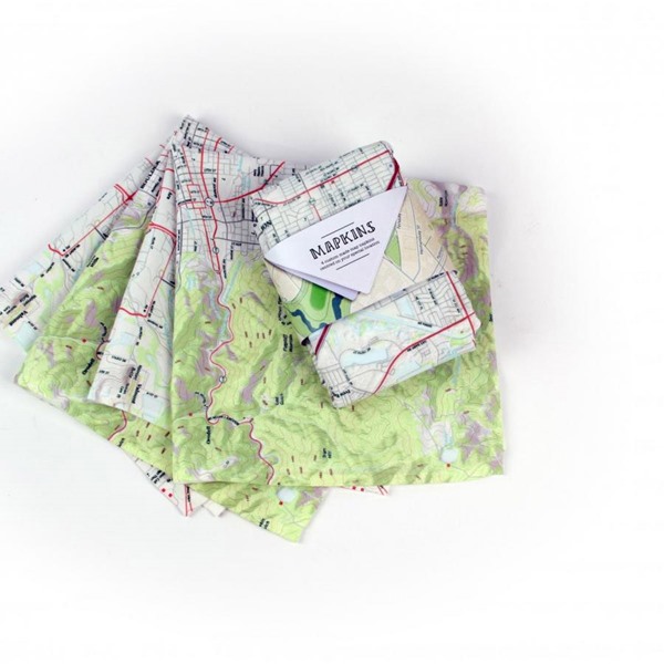 Personalized Map Napkins