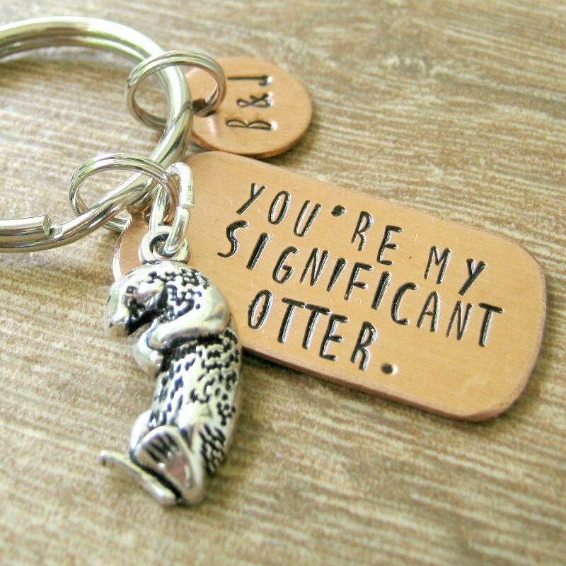 Personalized Otter Keychain